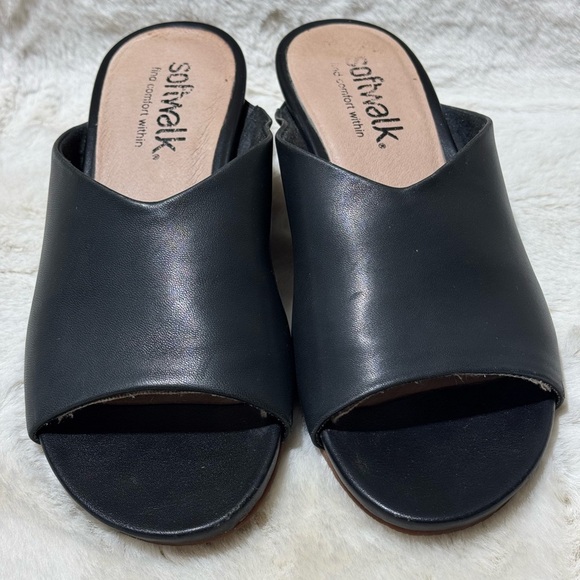 Soft Walk Parker Slide Sandal (Women) Slip on Black 9 - Picture 8 of 13